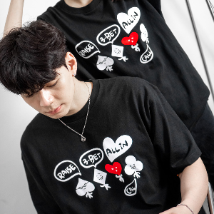 캐릭터 반팔티 - 블랙